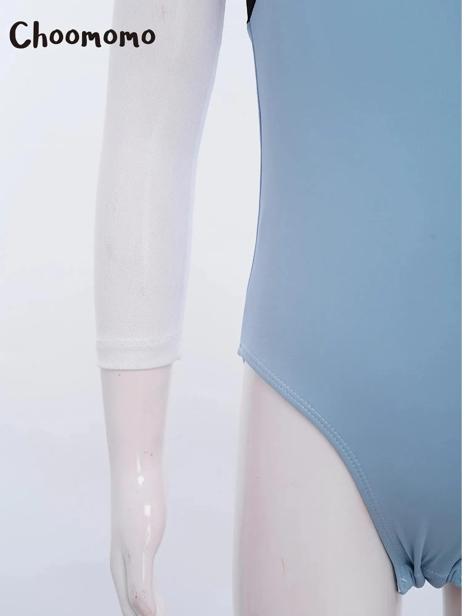 

Kids Girls Gymnastics Leotards Sheer Mesh Long Sleeves Cutout Back Dance Bodysuit Ballet Dance Practice Performance Examination