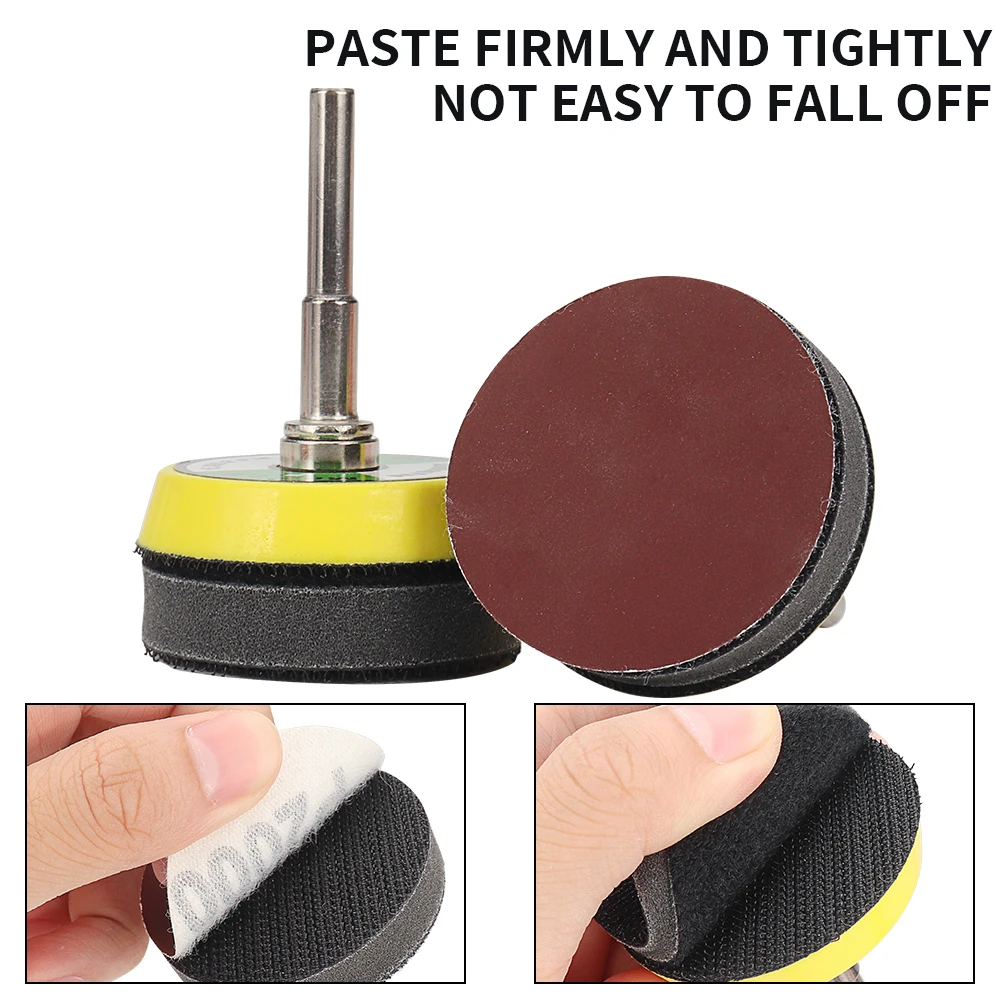 124/64 шт. 2-дюймовая наждачная бумага, шлифовальный диск, зернистость 80-2000, абразивная полировальная подушечка для аксессуаров Dremel, полировка металла, дерева