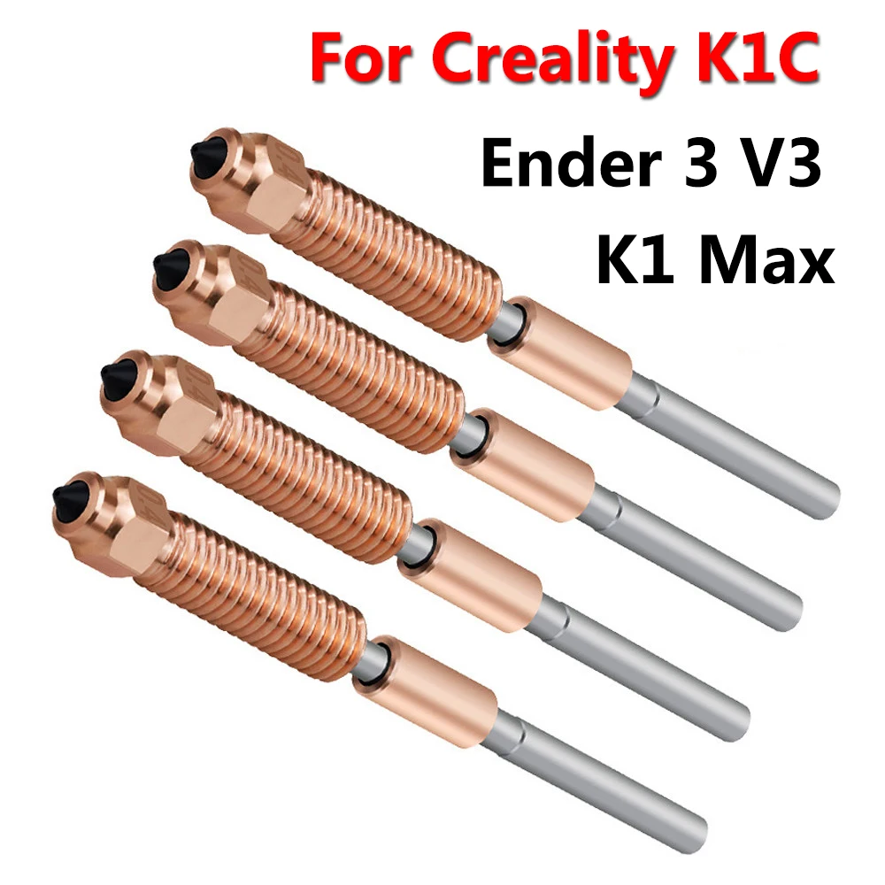 

For Creality Ender 3 V3 Nozzle K1C Upgrade Quick Swap All-in-one Copper Titanium High Flow Integrated Nozzle for Creality K1 Max