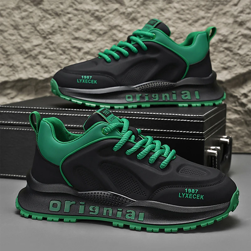 

2025 High Quality Sneaker Men Comfortable Lightweight Anti Slip Abrasion Resistant Soft Thick Sole Outdoor Casual Sport Shoes