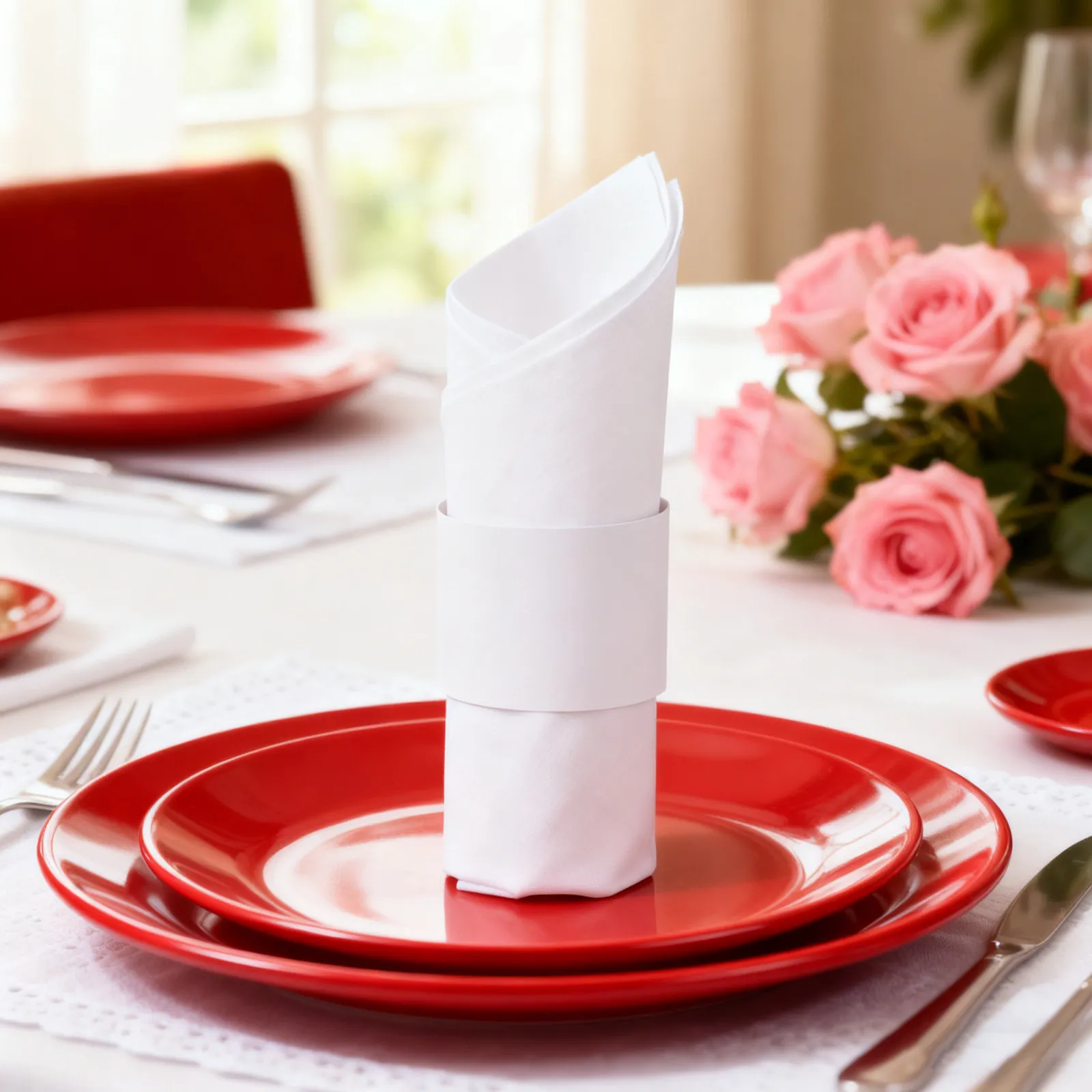 

500 шт. самоклеящихся бумажных колец для салфеток, одноразовые держатели для столовых приборов, украшение для праздничного стола, для свадеб и ресторанов