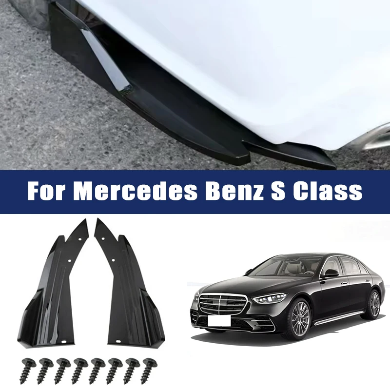 

2pcs Rear Bumper Lip Diffuser Splitter Canard Protector Front Spoiler Body Kit For Mercedes Benz S Class(W221 W222 W223)