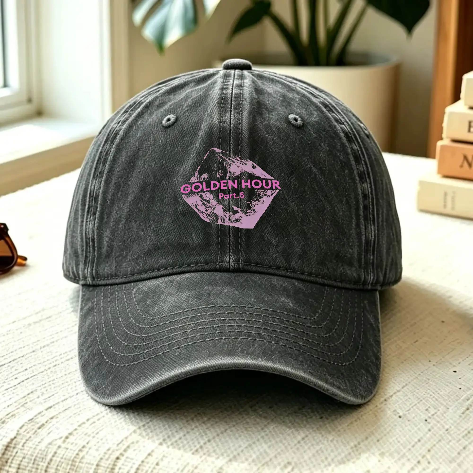 Washed Baseball Cap ATEEZ Album GOLDEN HOUR : Part.5 Spring Hip Hop Hats For Unisex Men  Casual Hunting Camping Sun Snapback Cap