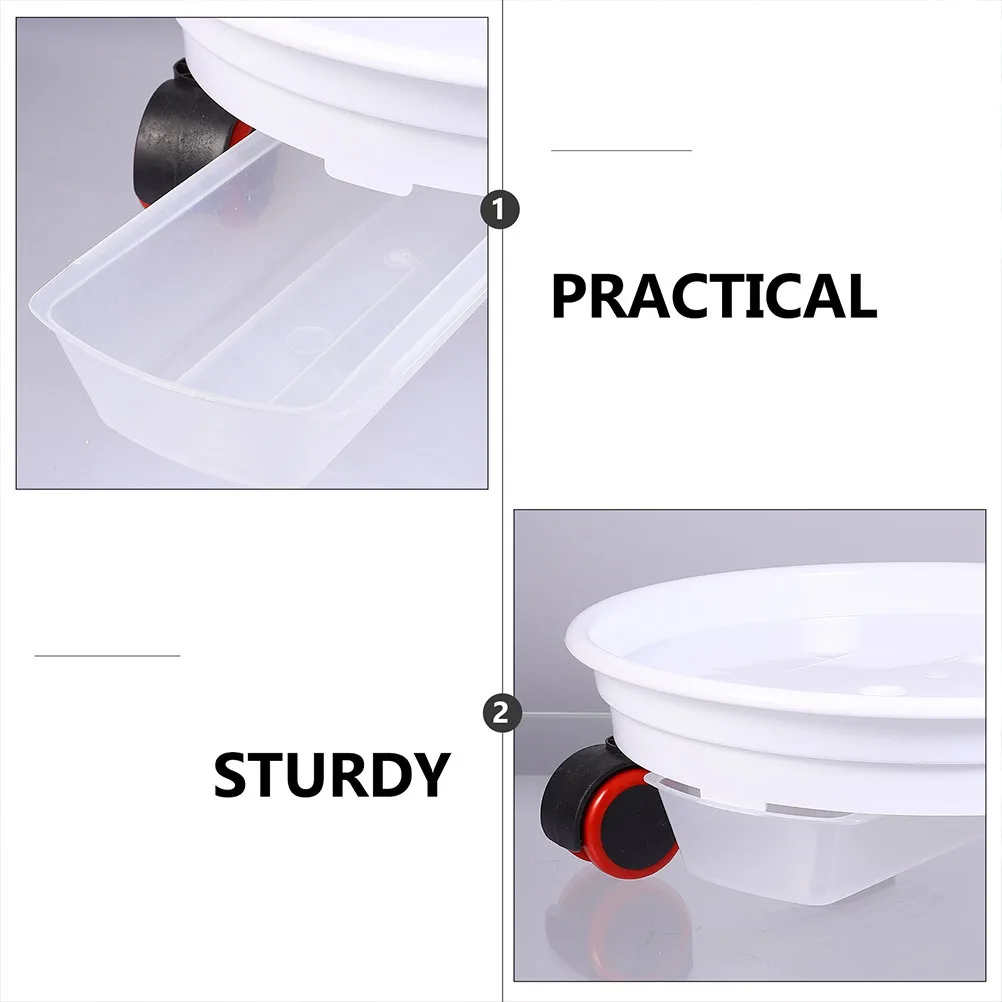 

2pcs Thickened Plant Stand With Wheels Rolling Flowerpot Tray Heavy Duty Planter Base Movable Garden Pot Holder Outdoor Indoor