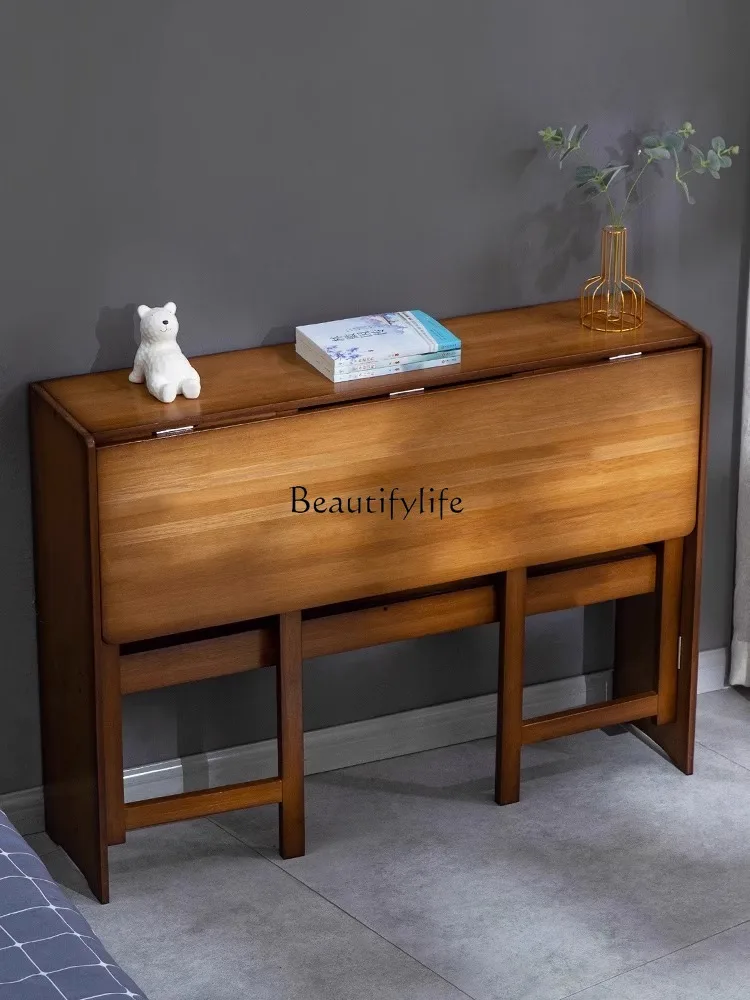 

Folding Desk Computer Office Home Small Desktop Solid Wood Writing Work Desk