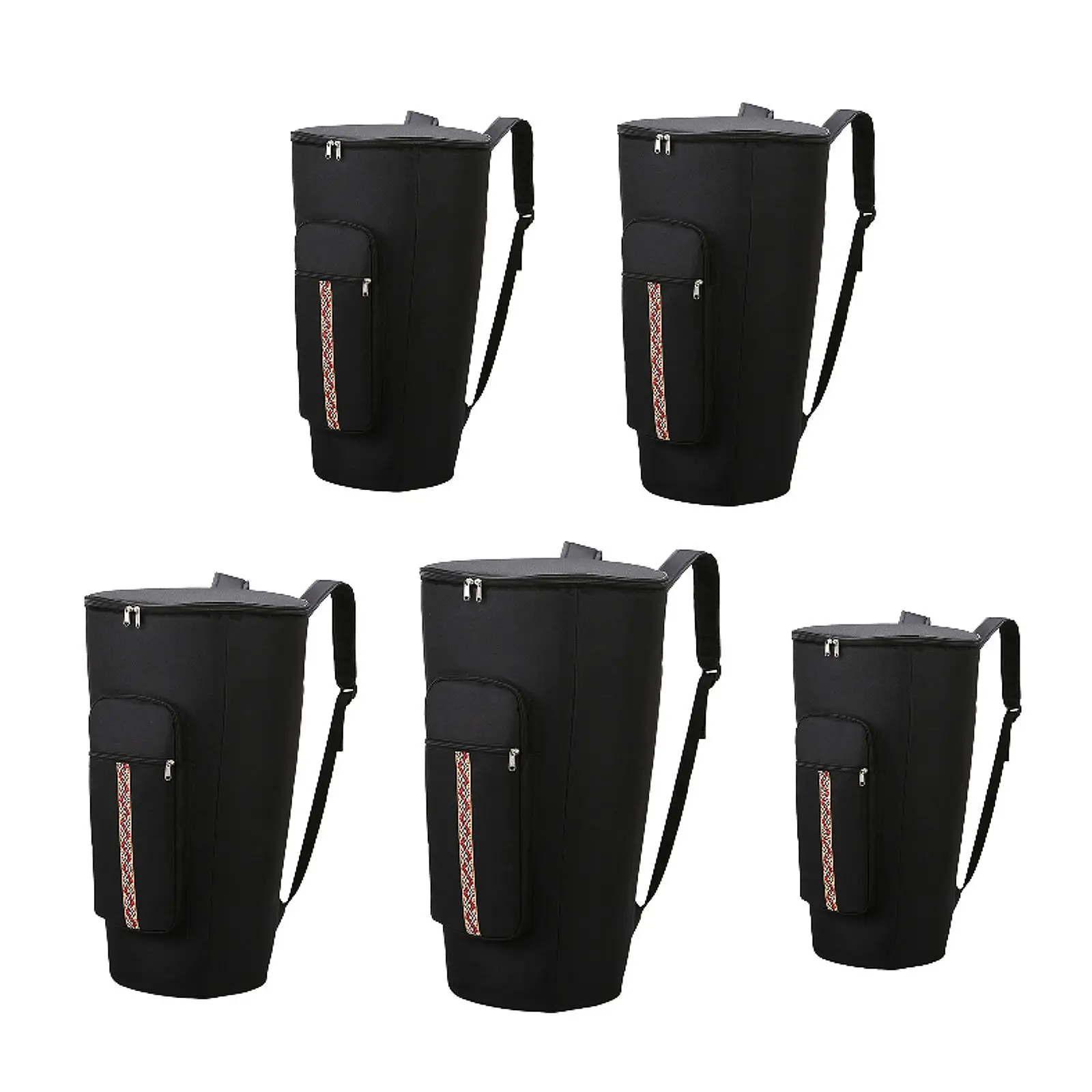 Portable Djembe Drum Bag with Double Zipper Closure Waterproof Oxford Cloth for African Drum Protection and Easy Transport
