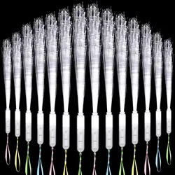 24-96PCS White Fiber Optic Wands Glow Sticks LED Light up Wedding Wand Birthday Bridal Shower Glow in The Dark Party Favors