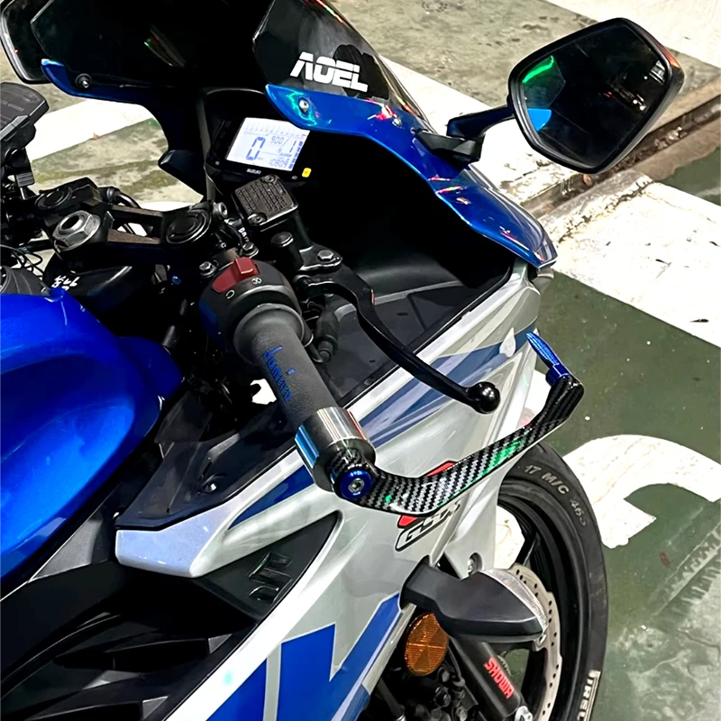 Motorcycle Carbon Fiber Handlebar Brake & Clutch Lever Protection Handguard Shield and Protector Gear Modification Accessories view 3