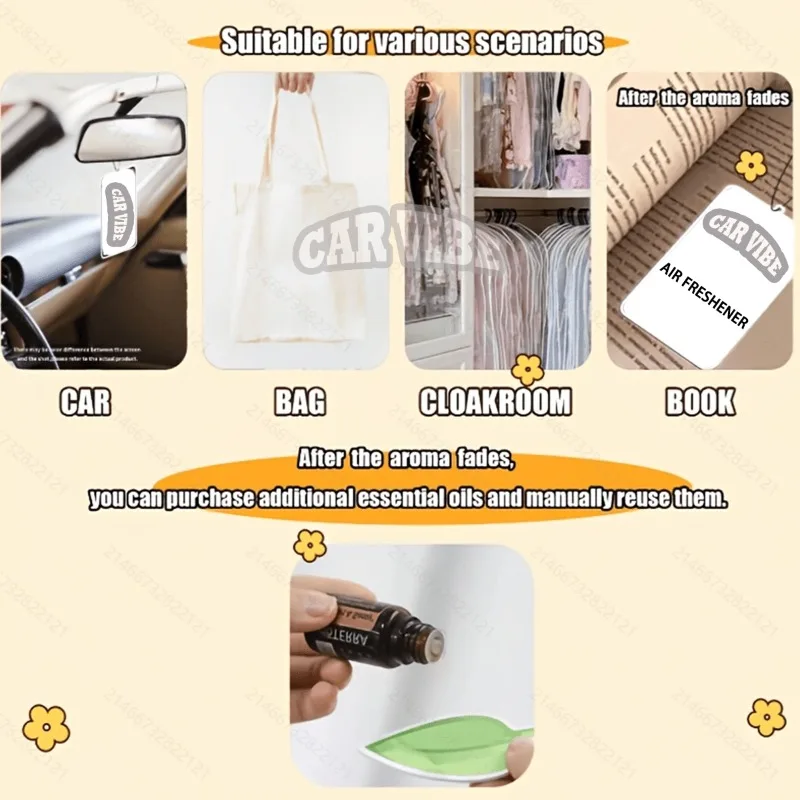 "Fake Taxi / Good Boy" Car Freshener — Mirror Hanging Scent Strip, Paper Set with Multiple Patterns, Cool Car Decor view 6