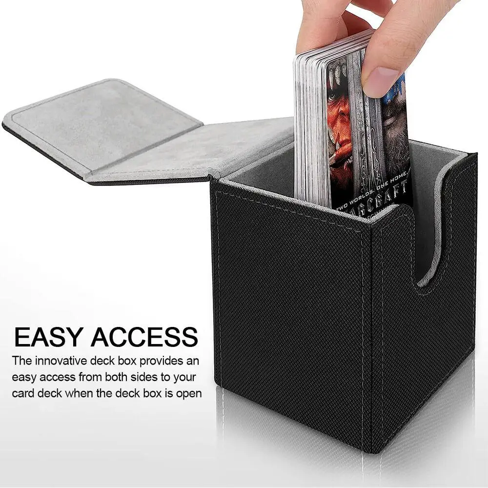 PU Game MTG Trading Card Holder Collectible Game Deck Box Card Deck Case Storage Box Container Gift Collection Box Organizer