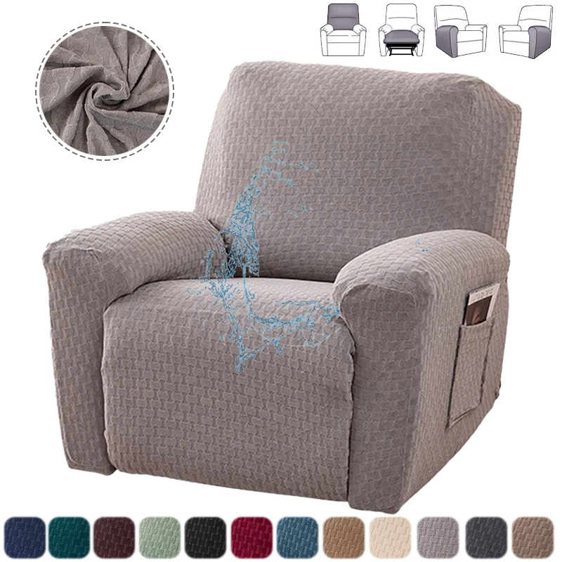 

1 Seater Elastic Recliner Chair Cover All Inclusive Non-slip with Pocket Couch Cover Cheap Protector Slipcovers For Home Decor