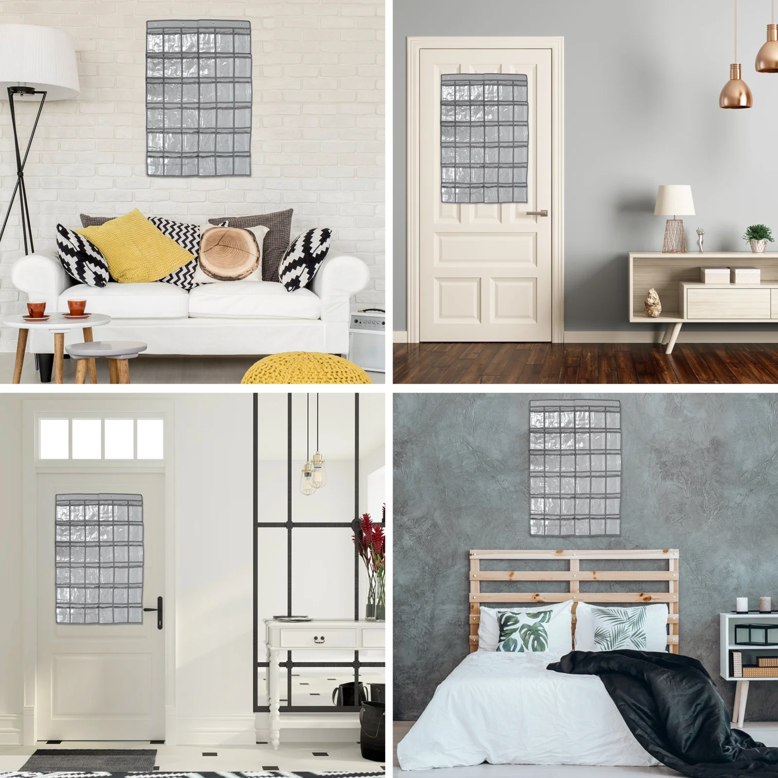 

Jewelry Hanging Multi-Pockets Wall Mounted Storage Organizer For Pocket Hanging Storage Bag Home Door Back Cloth Container Pouch