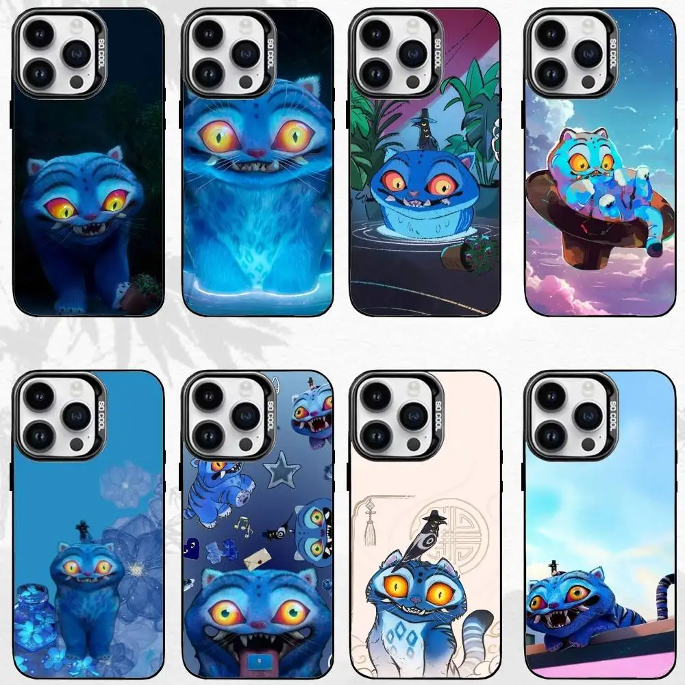 

K-KPop Tiger Of Demon H-Hunters Phone Case For iPhone17,16,15,14,13,12,11 Plus,Pro Max Black Border Silver Plated Cover