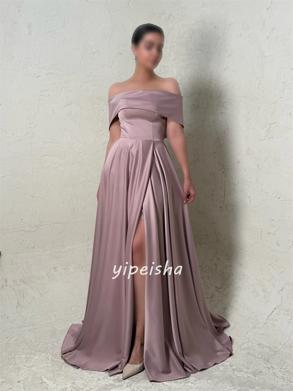 Maßgeschneiderter, moderner Stil, elegante, geraffte Falten, A-Linie, schulterfrei, lange Kleider, Abendkleider, Größen verfügbar, hohe Qualität