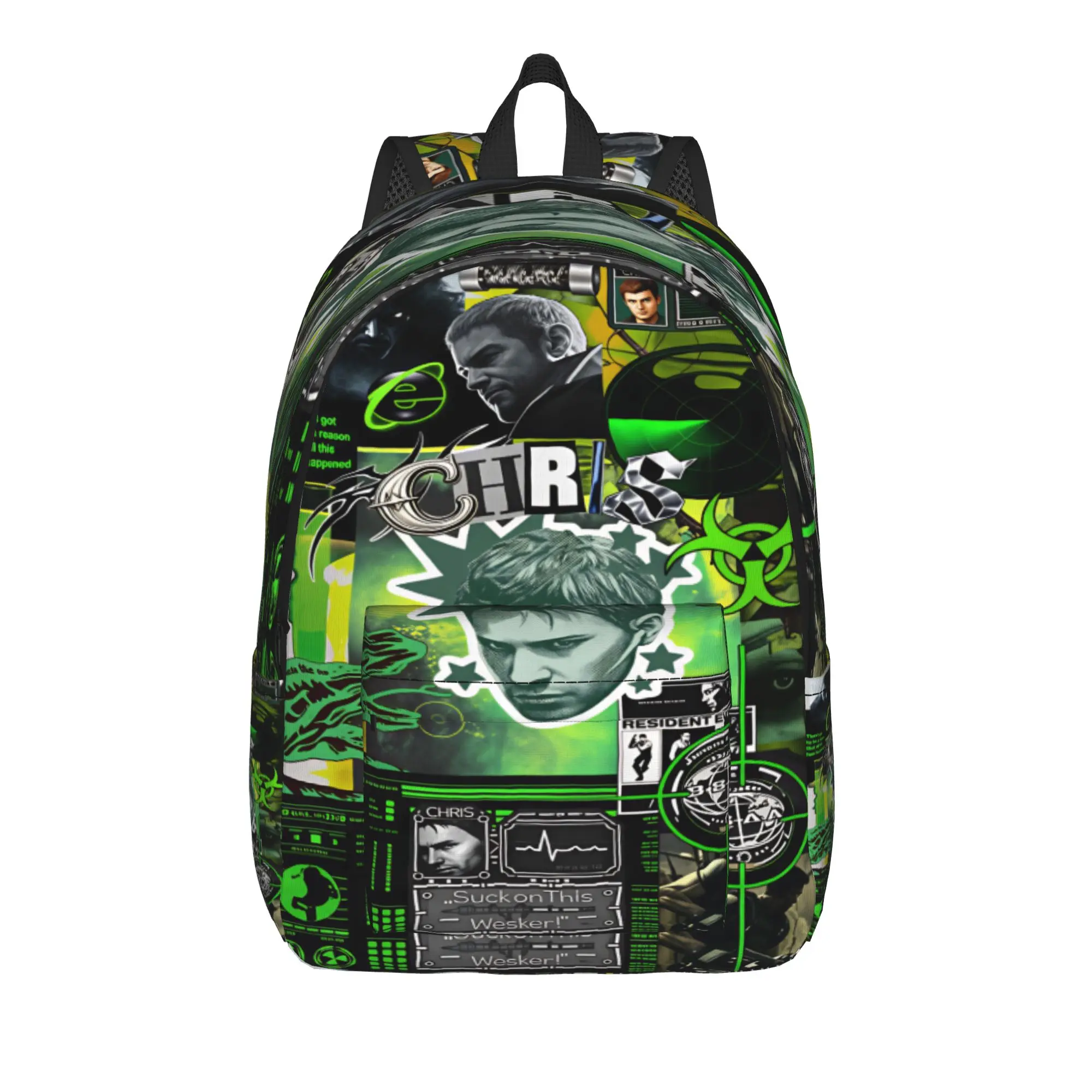 Chris Redfield Resident Evil Backpack  Travel Backpacks Female Stylish School Bags Design Soft Rucksack