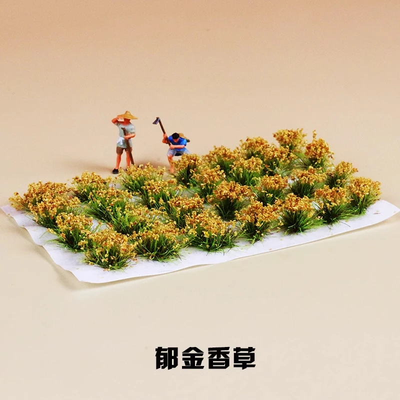 HO N Scale Miniature Flower Cluster Grass Plant Toys Diy Model Making Military Scenery Wargame Railway Train Layout for Diorama