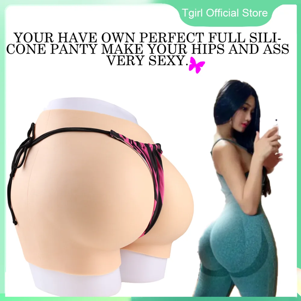 Tgirl Silicone Hip Panty Big Butt Fake Ass Sexy Buttock Enhancer Costume with Fake Vagina for CD Transgender Dragqueen Cospaly