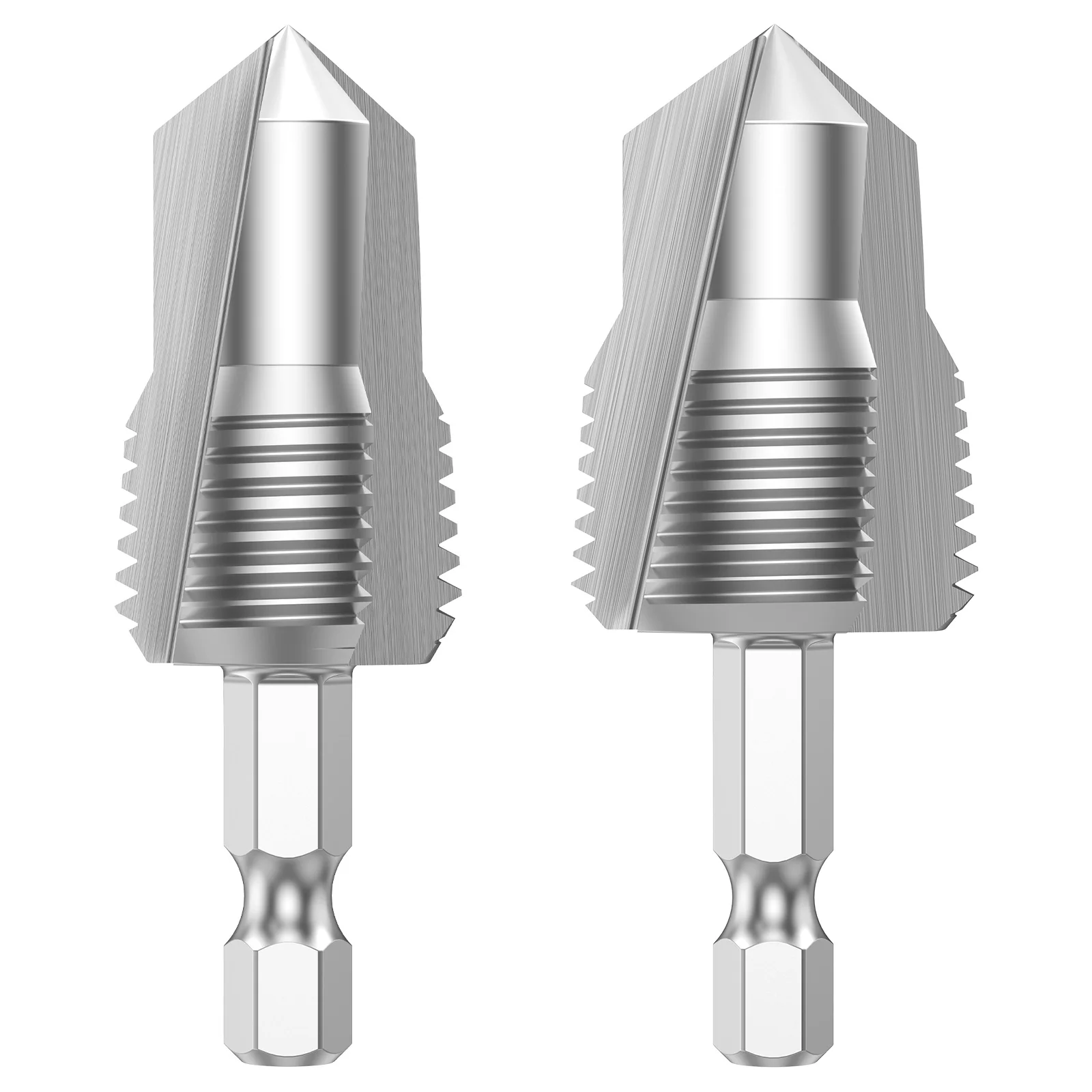 

2Pcs Tapping Drilling Expansion Drill Bit Multifunctional 3 in 1 Thread Drill Bit Set 4 Point and 6 Point Tapping Drilling Expa