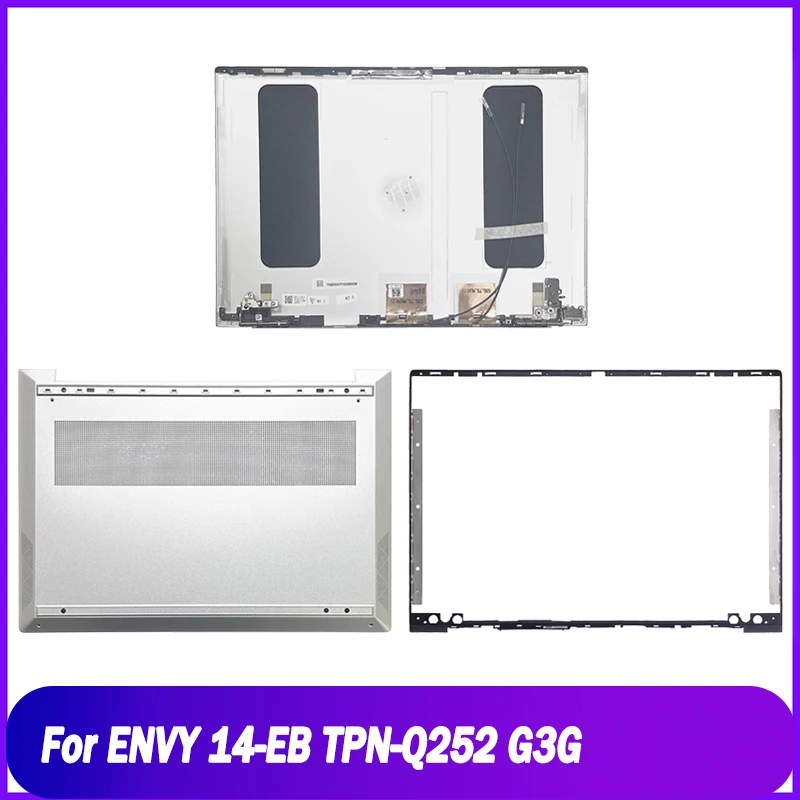 New Rear Lid For HP ENVY 14-EB TPN-Q252 G3G Series Laptop LCD Back Cover Hinges Front Bezel Bottom Base Case Silver A B D Cover