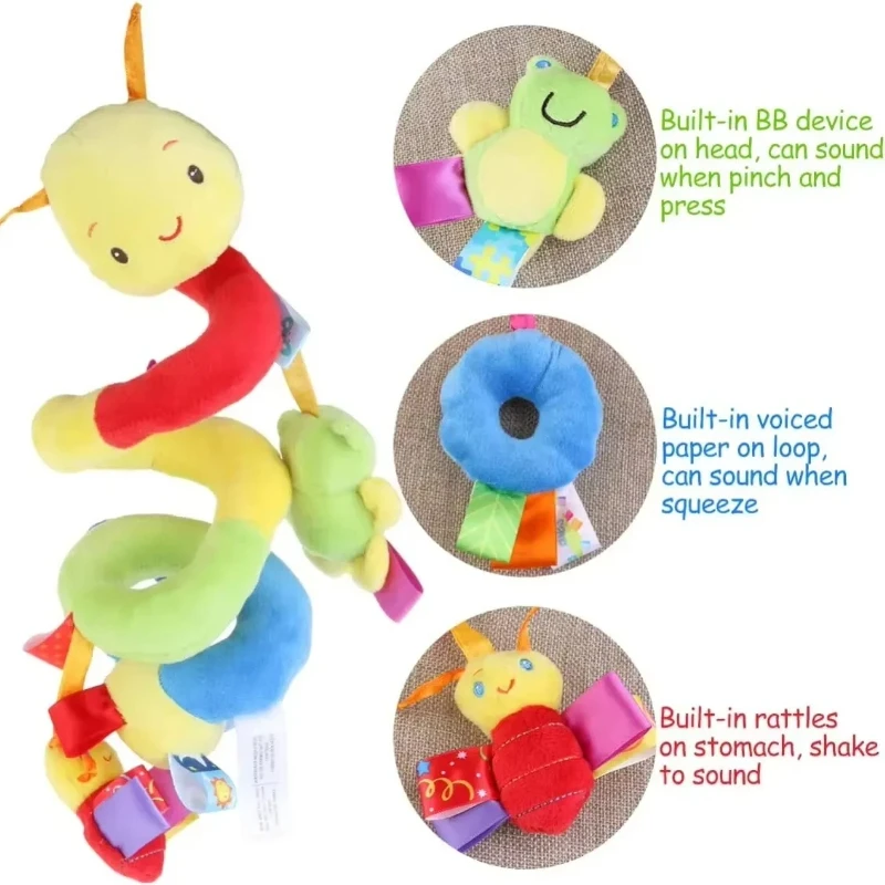 Babybedje Hangende rammelaars Speelgoed Autostoel Speelgoed Zachte mobiele telefoons Wandelwagen Wieg Wieg Spiraal Speelgoed Kinderwagen Hangende poppen voor baby's Pasgeboren cadeau