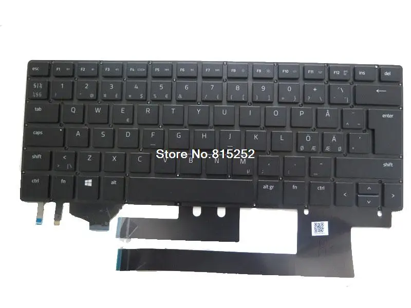 Laptop Keyboard For RAZER Blade 11624766-00 2B-BAM40B200 911100080300 Nordic NE Black Without Frame