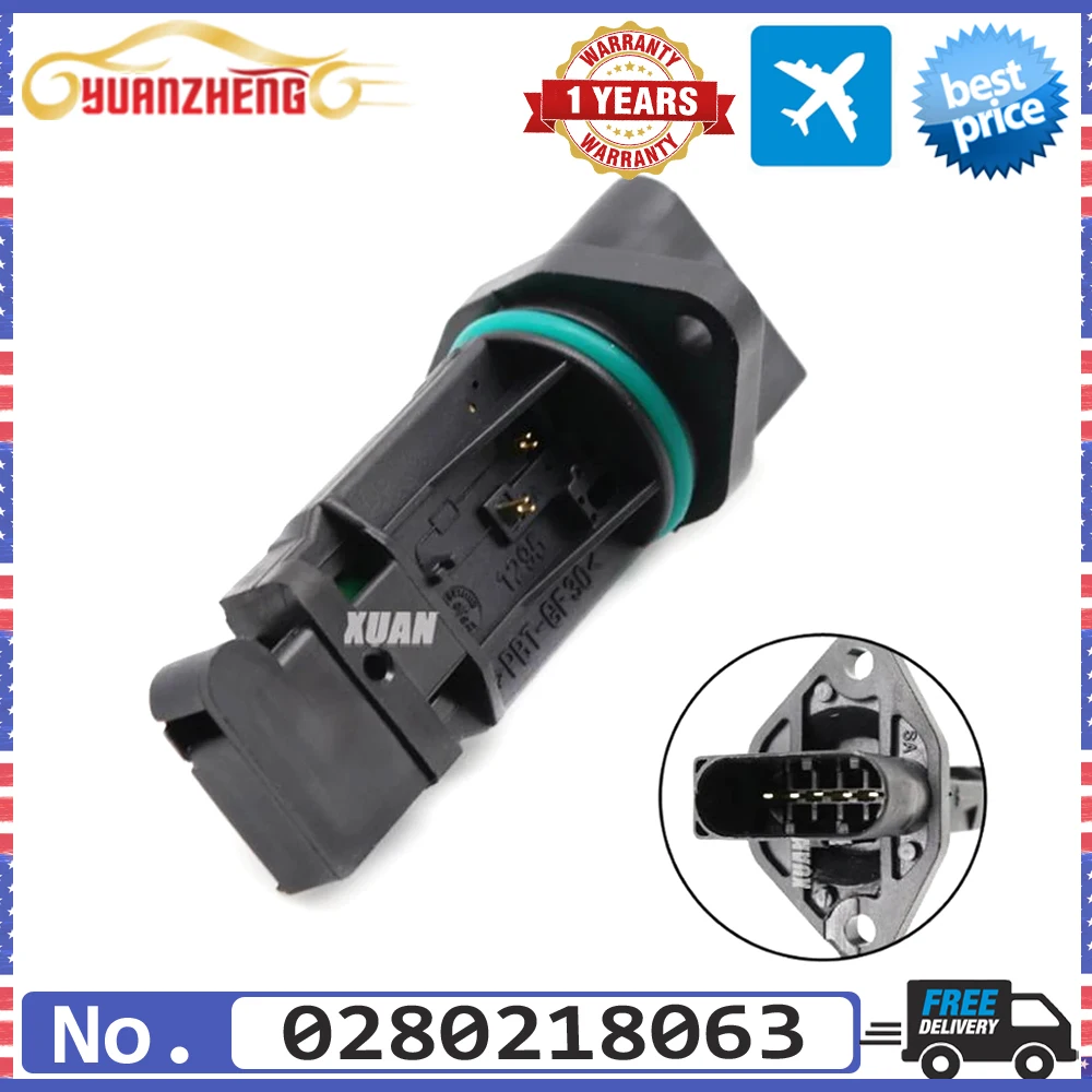 NEW 0280218063 MAF Mass Air Flow Meter Sensor Fit For Seat Exeo Ibiza Leon Toledo For Skoda Octavia 06A906461L 0280218064