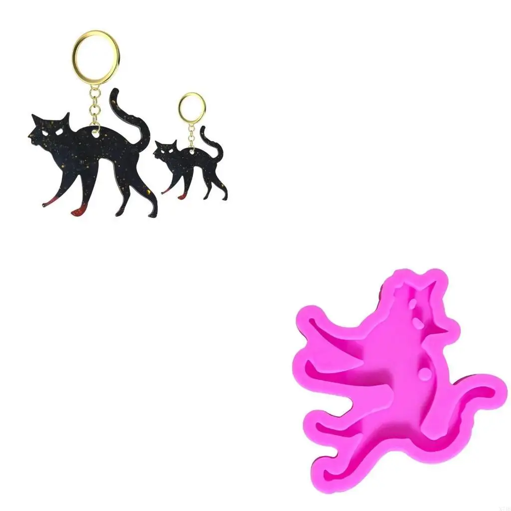 

Silicone Keychain Moulds Pendant Mold Walking Shaped for Handmaking Jewelry
