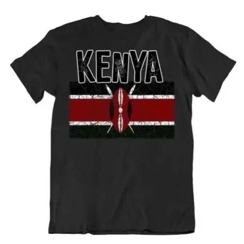 Flagge T-Shirt Kenia Mode Country Andenken Geschenk Pride Logo