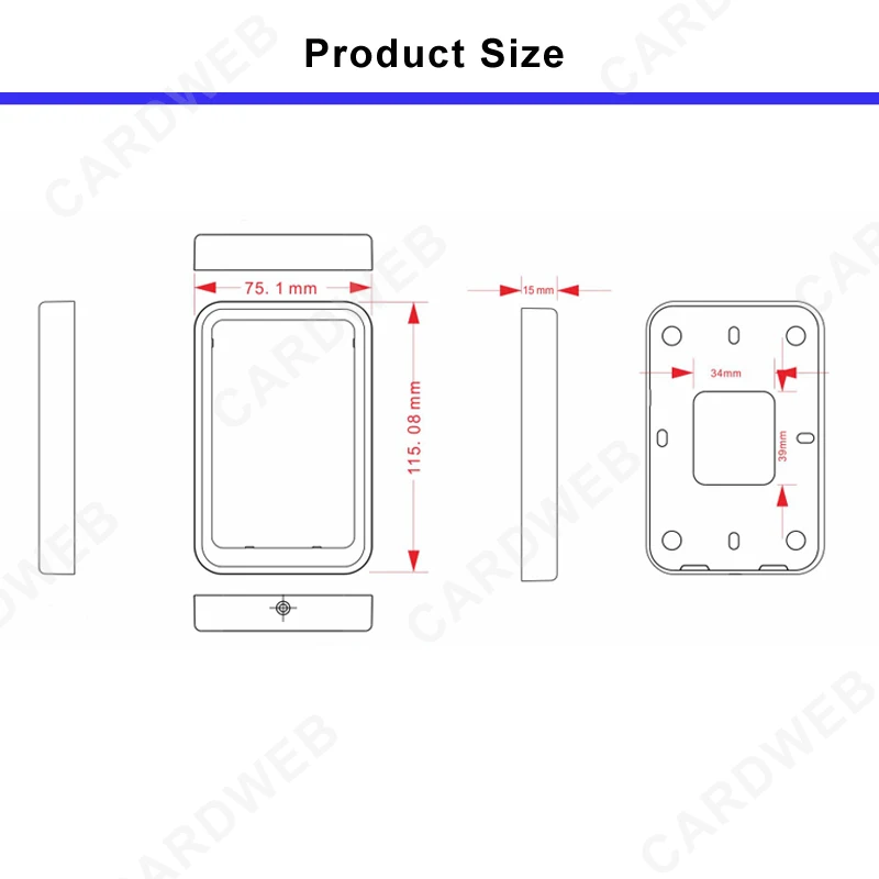Pengontrol Akses Pintu Jarak Jauh dengan Layar Tampilan WiFi TCP/IP Data Cloud yang Dapat Disesuaikan, Pembaca QR NFC RFID, dan Kode Batang QR