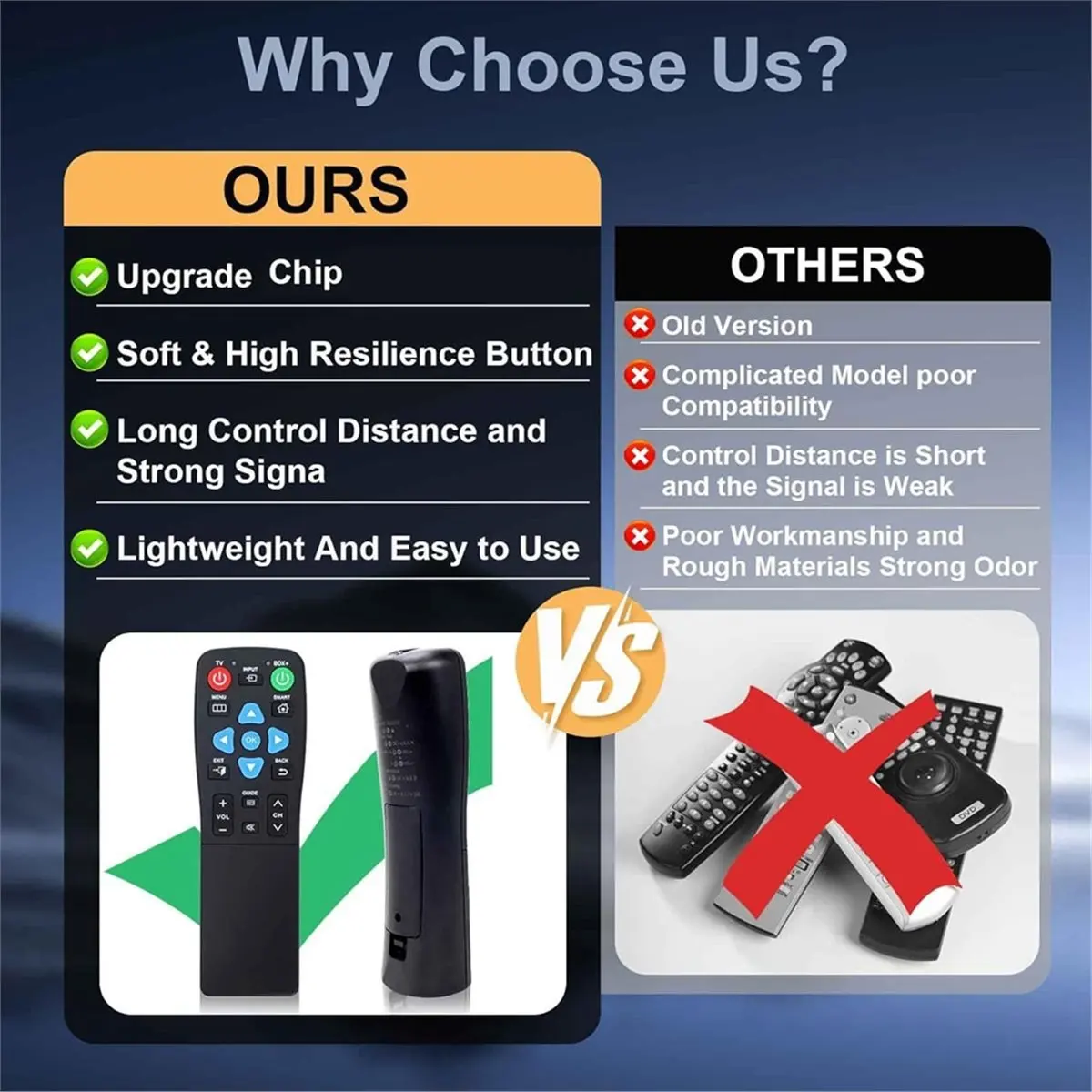 《Factory Direct》Big Button Remote for Seniors Fit for Tv, Streaming Box, Soundbar Audio Recevier and DVD/VCR/Sat, Best Gift for