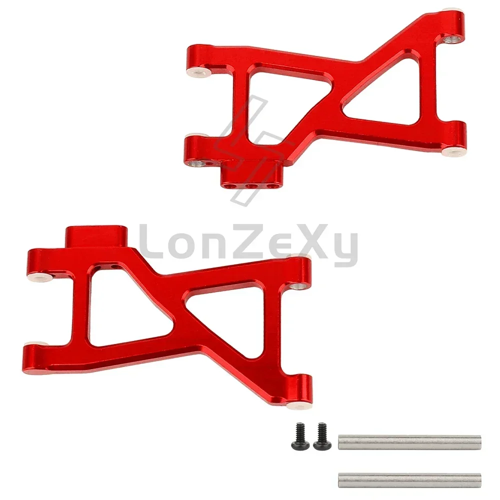 Suspensión inferior delantera y trasera de aleación de aluminio, brazos A para Tamiya TT02B TT-02B 1/10 RC, piezas de mejora de Metal, Color azul y rojo