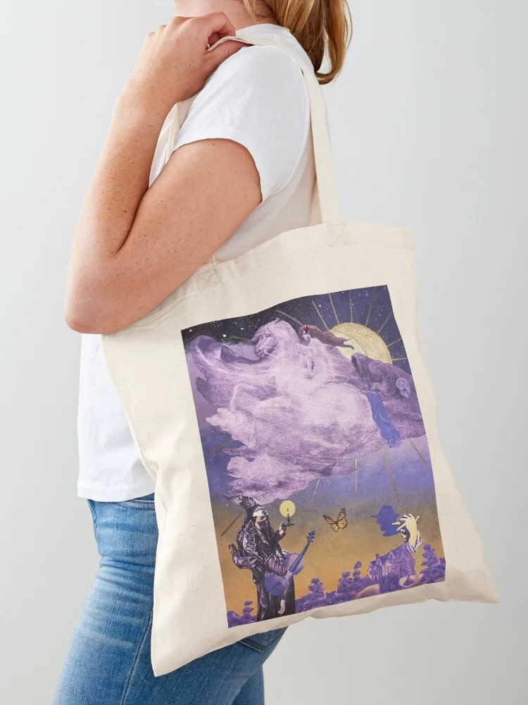 

Violet Dream Collage Tote Bag Women's shopping bag Canvas shoulder bag shopper bags Shopper handbag