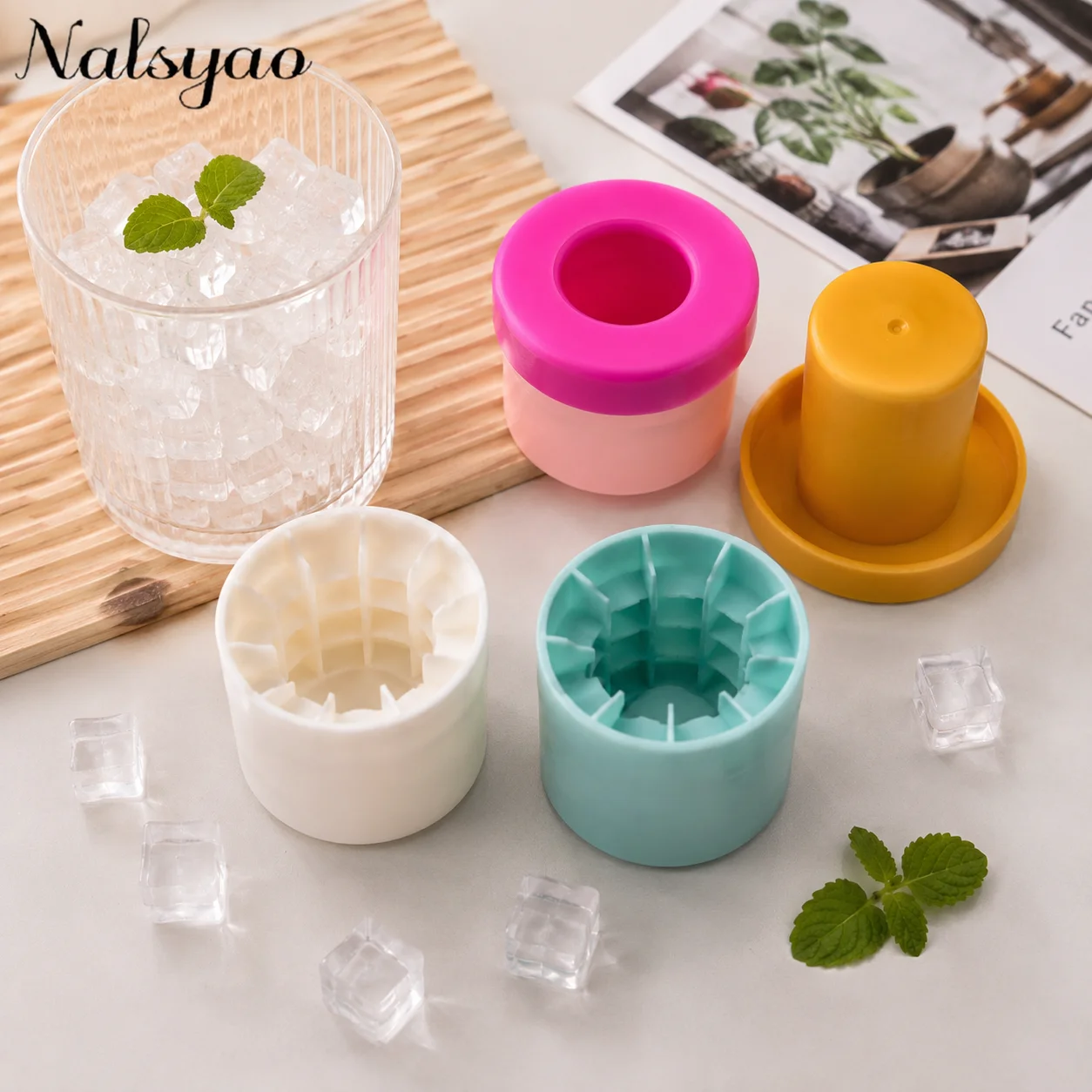 Food-Grade Silicone Ice Tray 60 grids Ice Cube Mold Withstands Low Temperatures Easy to Remove Doesn't Break Easy to Clean
