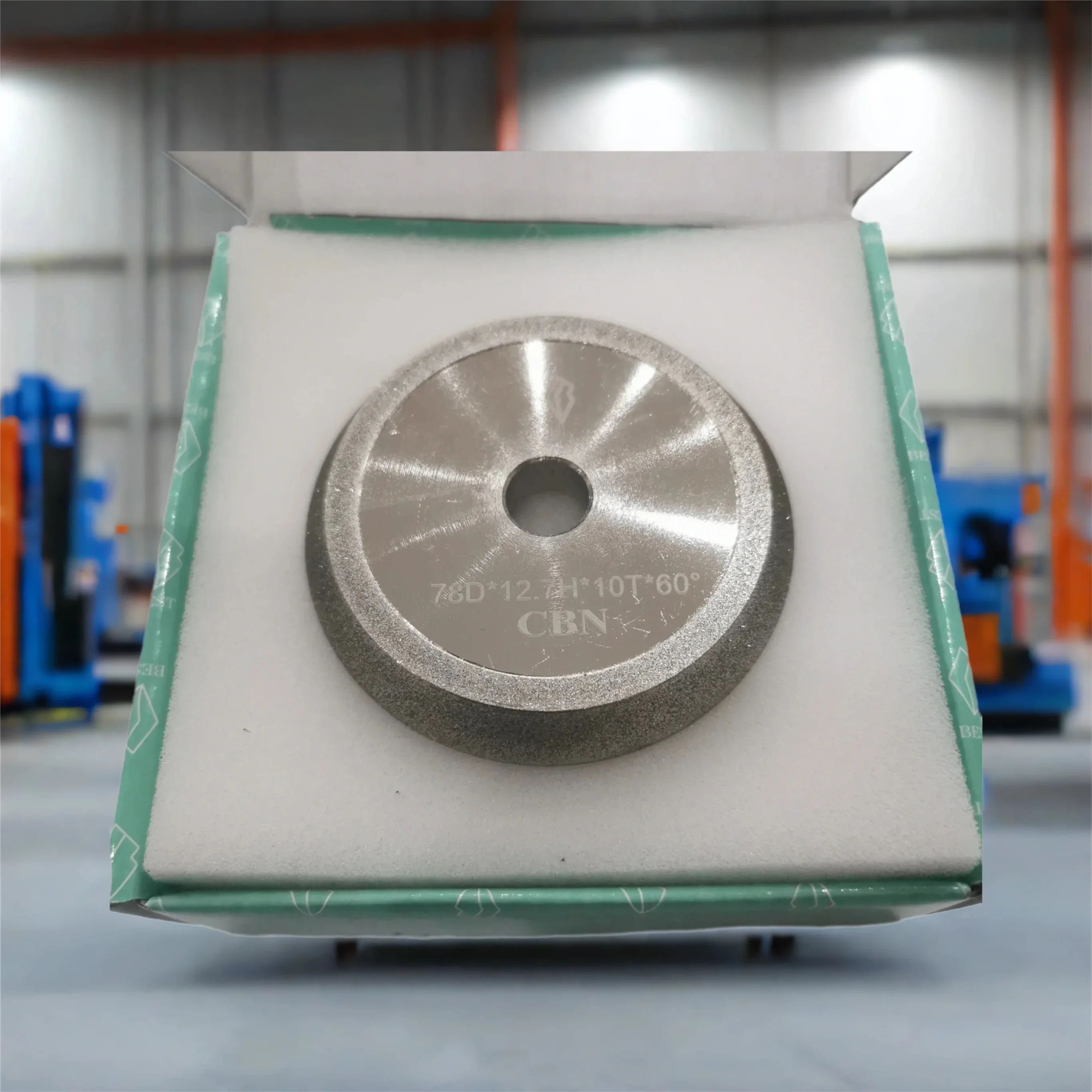 

CBN SDC Grinding Wheel 78×12.7×10mm 60° Angle for 13-Type Drill Bit Sharpener Grinder High Speed Steel Tungsten Tools