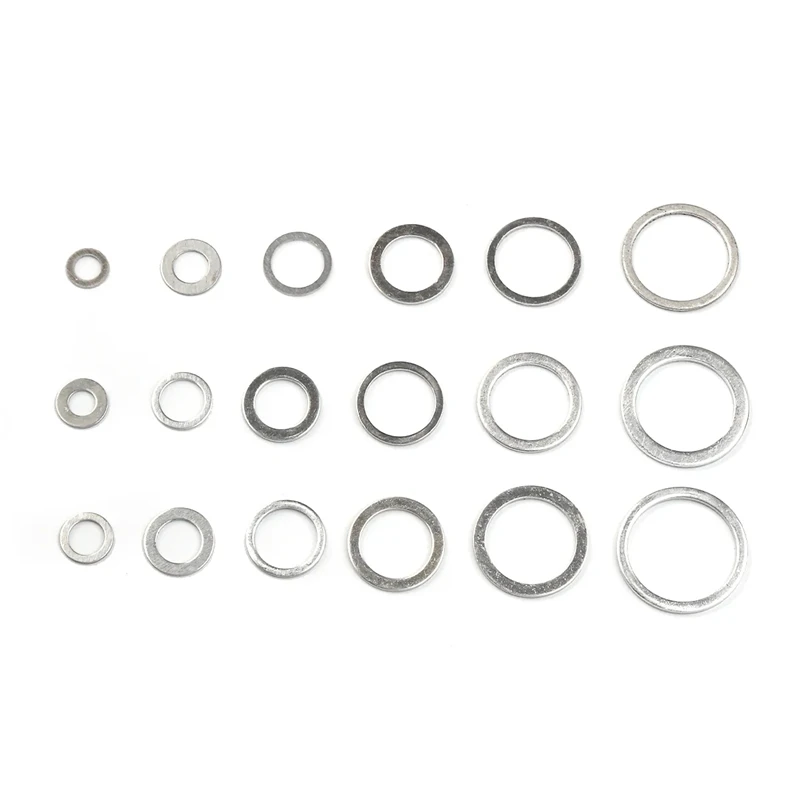 Imagem -04 - O-shaped Nut Bolt Retaining Ring Kit Automóvel Motor Oil Drain Plug Junta de Alumínio Vedação 450 Peças