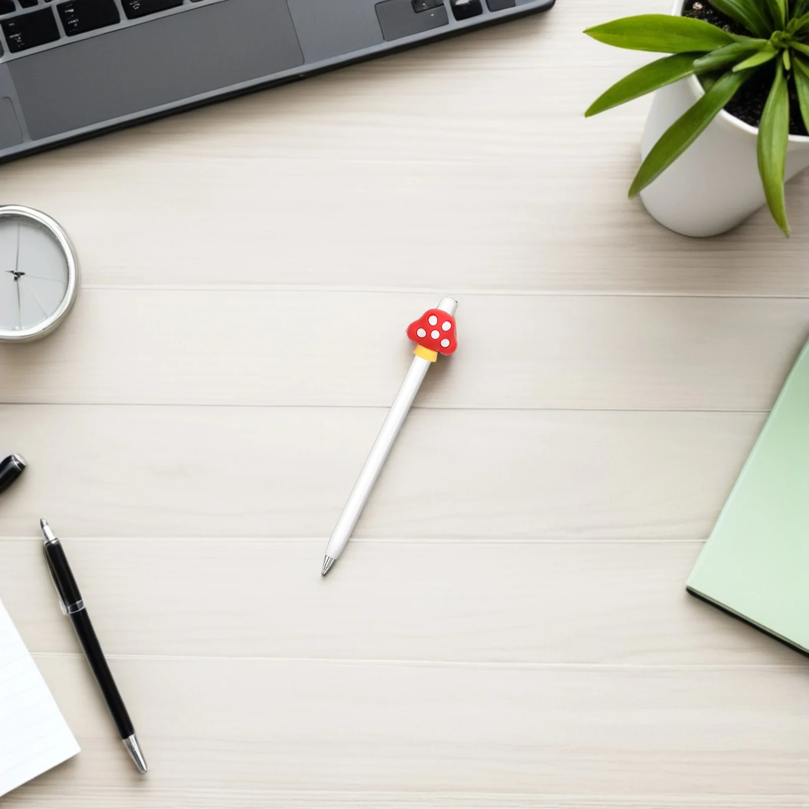 

30Pcs Cartoon Mushroom Pencil Clips Soft PVC Pencil Topper Removable Pen Charm Classroom Rewards Notebook Pen Holder School