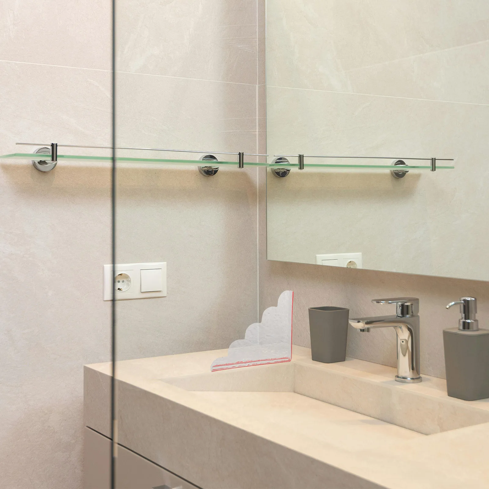 

1 Pair Acrylic Transparent Water Self-Adhesive For Bathtub Sink Corner Tub Splashproof Bathroom Accessory Shower