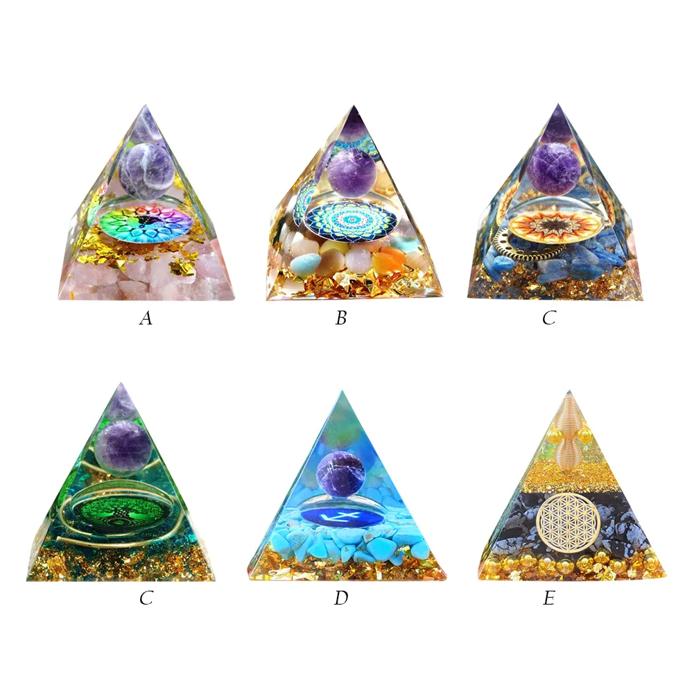 5 CM Crystal Pyramid Crystal Pyramid Figure Reduce Pyramid Desk Ornament Crystal Pyramid for Home Office