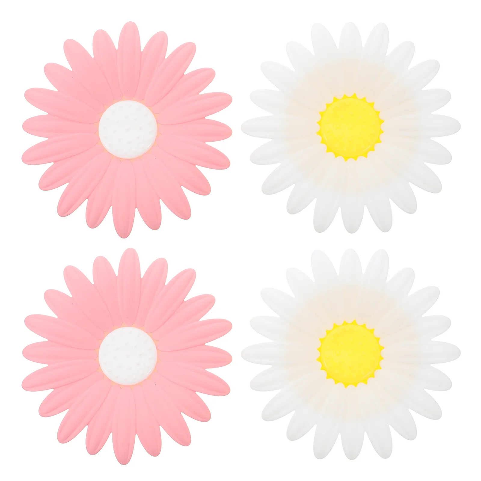 

4 шт., двухслойная коробка для хранения в форме цветка ромашки, дренажный держатель для мыла, декоративный аксессуар для ванной комнаты, многофункциональный