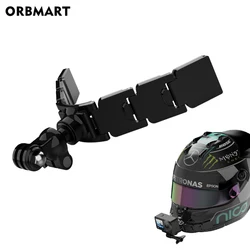 Motorcycle Full Face Helmet Chin Mount Holder for GoPro Hero 12 11 10 9 Foldable Front Chin Mount for Yi DJI Camera Accessories