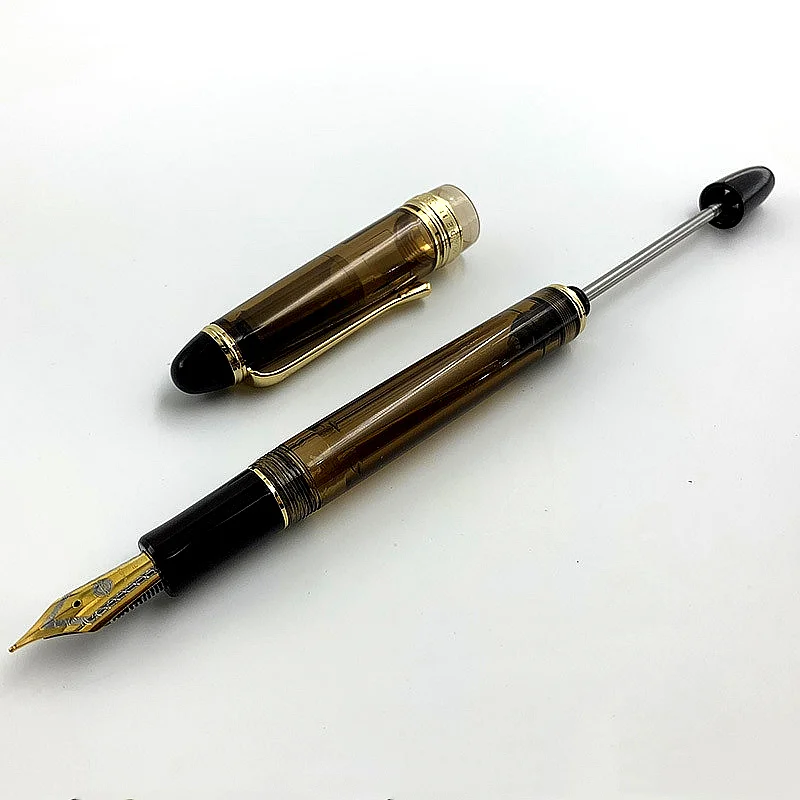 

Luxury Wingsung 699 Vacuum Filling Fountain Pen Acrylic Transparent Barrels Business Office Writing Ink Pens With Gift Box