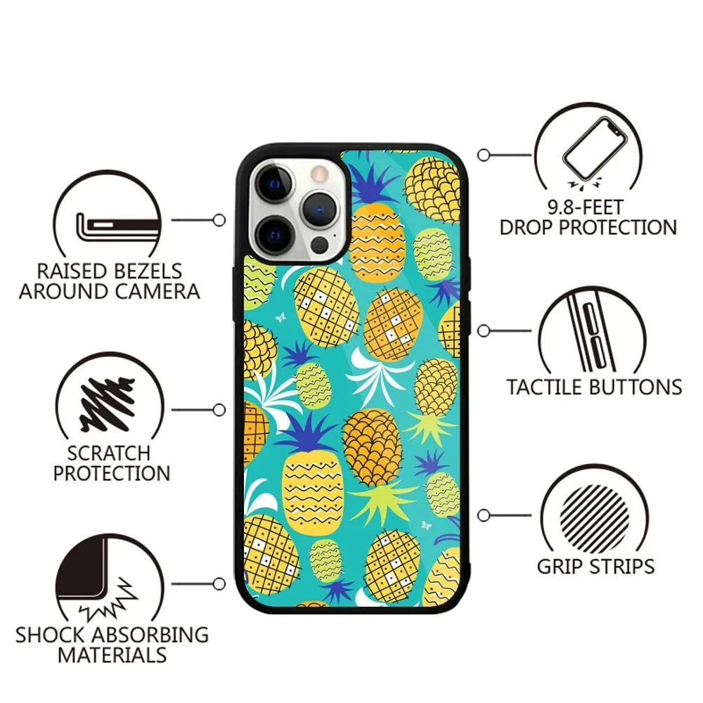 Fruit Pineapple Phone Case Strong Magnetic For IPhone 15,14,13,Pro,Max,Plus,11,12,Mini For Magsafe Wireless Charging