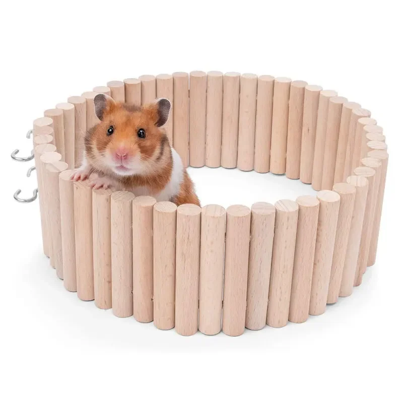 Hamster Ladder Toy Small Pet Wooden Ladder Bridge Toy Bur-free Bite Resistant Natural Wood Hamster Parrot Ladder Toy for Gerbils