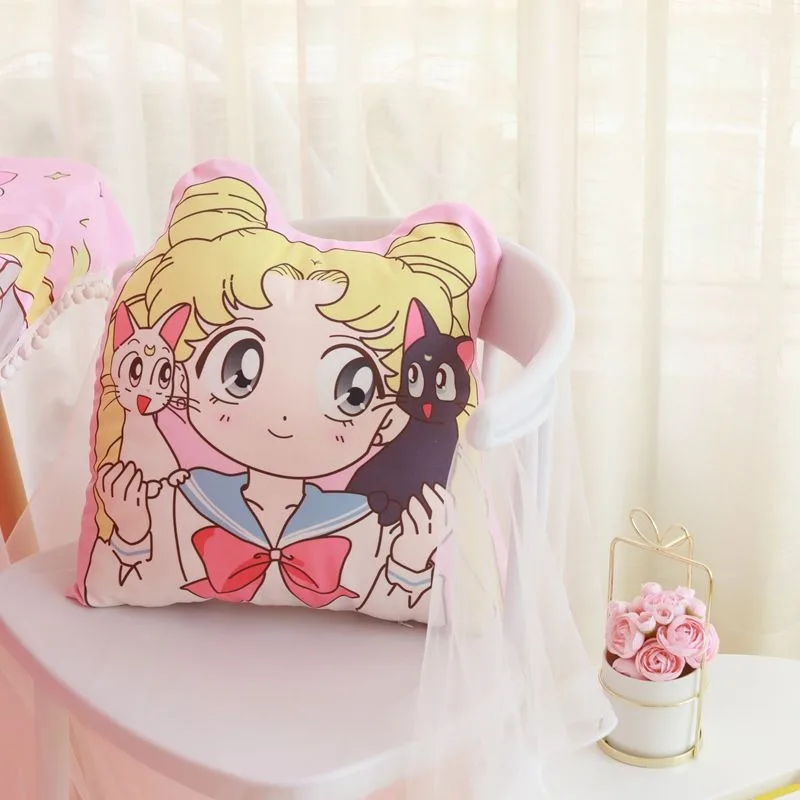 Sailor Moon Cushion Water Ice Moon Girl Heart Cushion Cartoon Valentine's Day Birthday Girl Gift Sofa Lumbar Rest Wholesale
