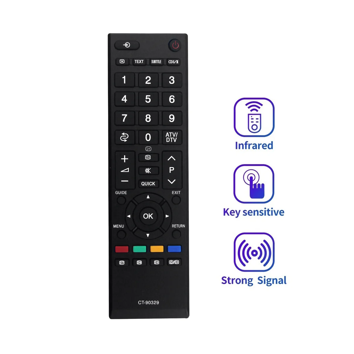 A57G-Replace CT-90329 Remote Control for Toshiba 42HL800AZ 42SL700A 50L2300A 40RV700A 42HL800A