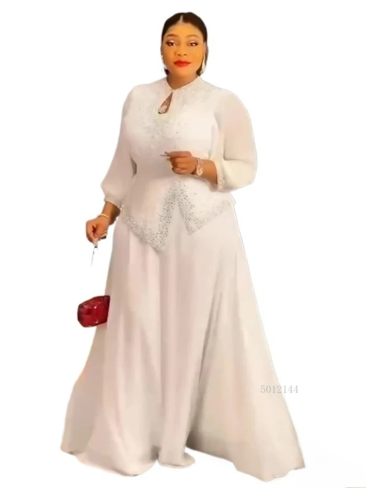 

Африканские вечерние платья больших размеров для женщин, мода 2025, Дашики, свадебное вечернее платье с бриллиантами, элегантные наряды, мусульманское платье макси