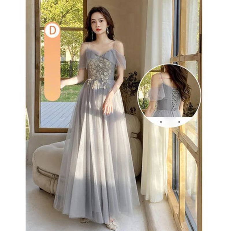 Robes de mariée de luxe françaises pour mariée, élégantes et Sexy, longue robe de bal, robe de spectacle pour femmes, robe de groupe de sœurs, 2026