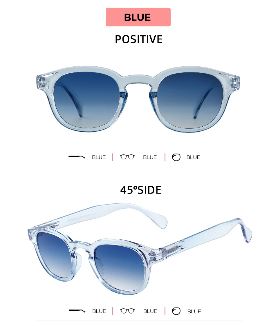 Meeshow Marken-Sonnenbrille mit Blendschutz für Damen und Herren, modisches Design, runder Rahmen, UV-Schutz, Nylon-Gläser – Detail 6