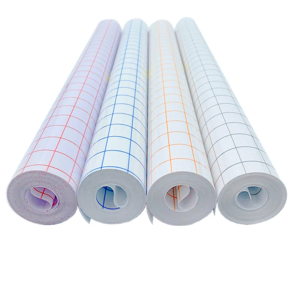 12"x 16FT Mittelhaftendes Klebeband für transparente Applikationen, Transferpapier, Schildervinyl, 4 verschiedene Farben, Aufkleber zum Schneiden, Bastel-Dekorationsaufkleber, DIY