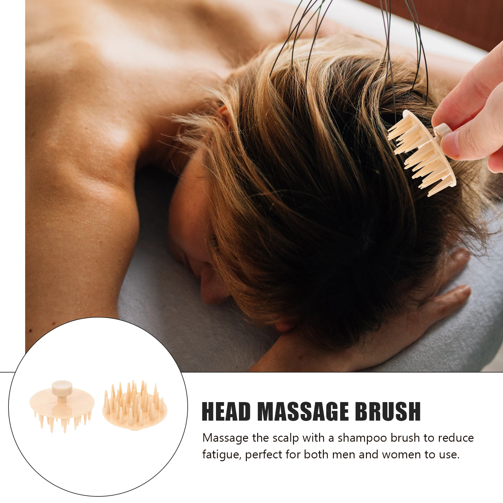 

2 Pcs Take Bath Scalp Massage Comb Men and Women Tool Hair Brush Silica Gel Shampoo